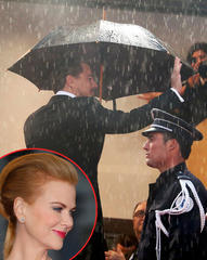 Leonardo DiCaprio and Nicole Kidman battle the elements to hit Cannes 2013 red carpet