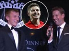 southampton's james ward-prowse does a steven gerrard impression at the club's awards dinner