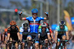 tyler farar wins sprint in stage four of the 2013 tour of california